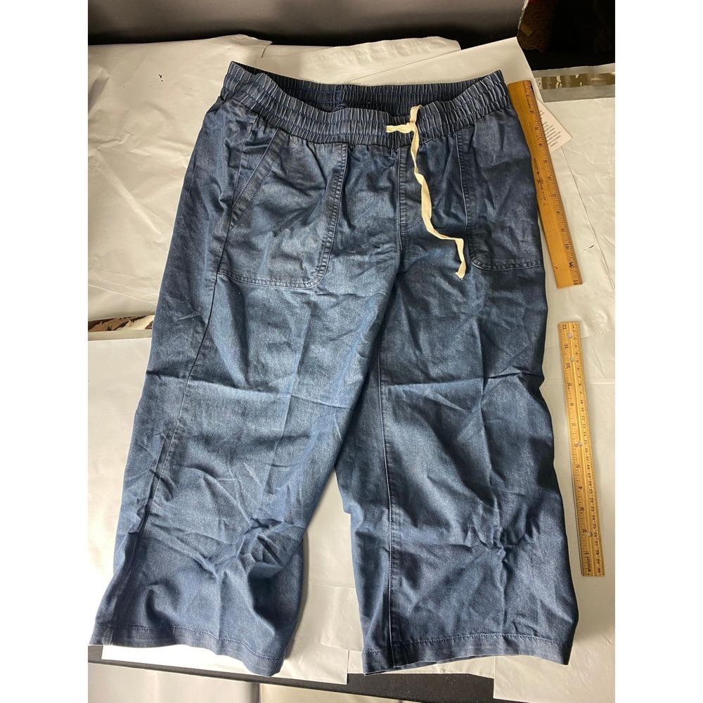 Blair Womens Denim Jeans 14PS Petite Short Blue Elastic Waist Casual